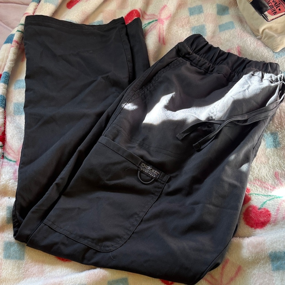 Cherokee Women Scrub  Cargo Pants in Black or Gray
